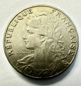 Moneda Franta - 25 Centimes 1905 - Img 2