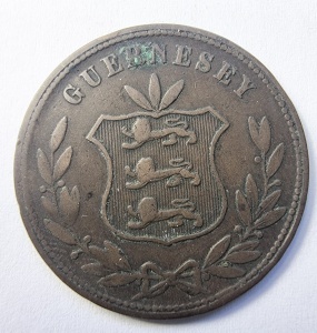 Moneda Guernese - 8 Doubles 1864 - Img 2