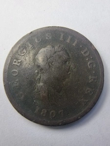 Moneda - Half Penny 1807 - GEORGE III - MAREA BRITANIE