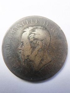 Moneda Italia - Vittorio Emanuelle II - 5 Centesimi 1862