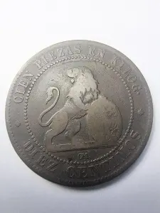 Moneda Spania - Guvern Provizoriu - 10 Centimos 1870