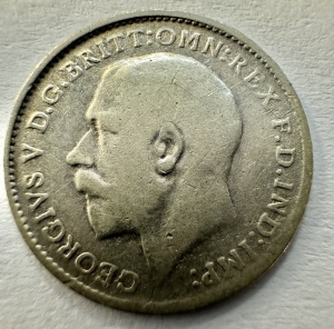 REGATUL UNIT - GEORGE V - 3 PENCE 1913 - ARGINT 0.925