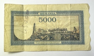 Romania - 5.000 Lei - 15.12.1944 - Regele Mihai I - Img 2