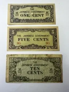 Set Bancnote - Malaya - Ocupatie Japoneza - 1/510 Cents 1942