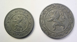 Set Monede Belgia - Ocupatie Germana - 10/25 Cents 1916 - Img 2