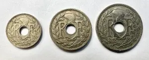 Set Monede Franta - 5/10/25 Centimes 1929-1936 - Img 2