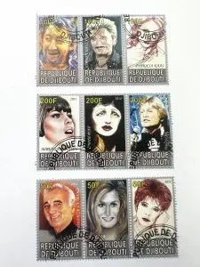 Set timbre Republica Djibouti 2011 – Cântăreți celebri