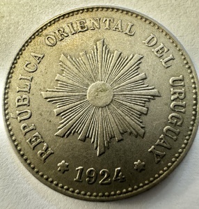 URUGUAY - 5 CENTESIMOS 1924