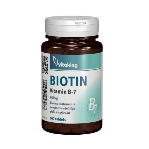 Biotin vitamina B-7 100 tablete Vitaking