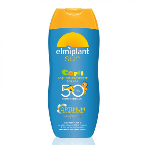 Lotiune de protectie solara pentru copii cu SPF 50 Optimum Sun 200 ml Elmiplant