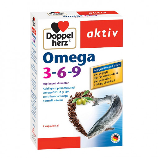 Omega 3-6-9 + vitamina E 30 capsule Doppelherz