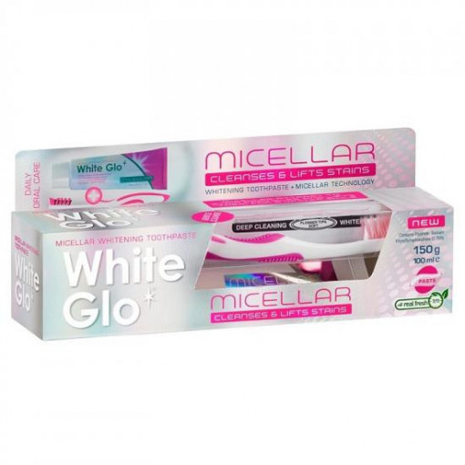 Pasta de dinti Micellar + Periuta de dinti 150 g White Glo