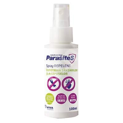 Spray repelent impotriva tantarilor si a capuselor Parasites Santaderm 100 ml Viva Pharma