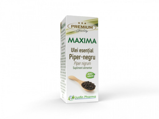 Ulei esential de piper negru Maxima 10 ml Justin Pharma