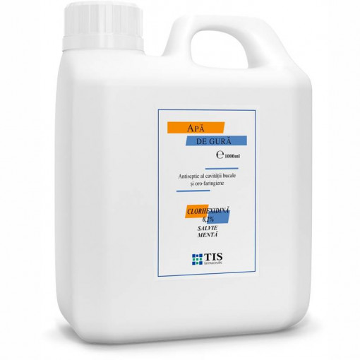 Apa de gura cu Clorhexidina 02% Tisodent 1000 ml Tis Farmaceutic