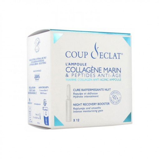 Fiole Colagen marin cu peptide anti-age Coup d Eclat 12 fiole x 1 ml Asepta