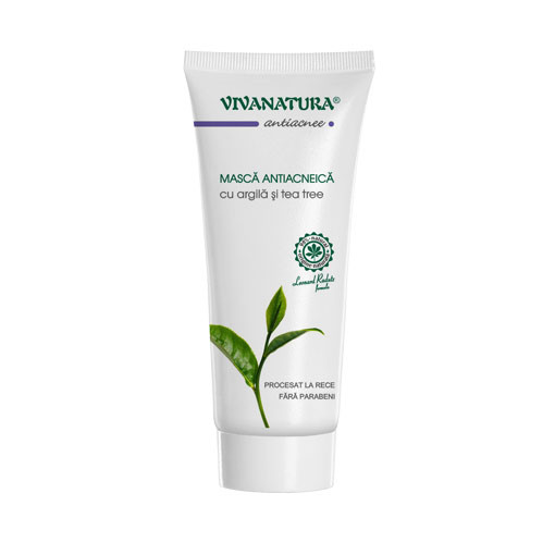 Masca antiacneica cu argila si tea tree 75 ml Vivanatura
