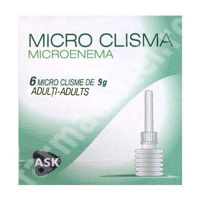 Microclisma pentru adulti Microenema 6 flacoane Amc Pharma Solutions