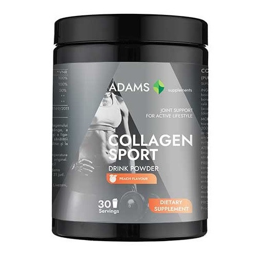 Pudra instant cu aroma de piersica Collagen Sport Active Line 600 g Adams
