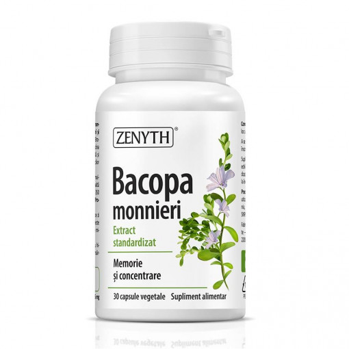 Bacopa monnieri memorie si concentare 30 capsule Zenyth