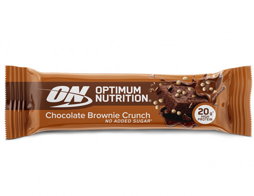 Batoane proteice Optimum Nutrition bar, chocolate brownie crunch, 20g proteine/baton, 10 buc/cutie