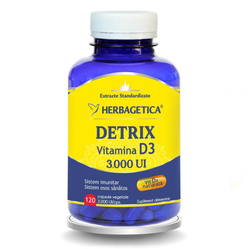 Detrix Vitamina D3 3000 UI 120 capsule Herbagetica