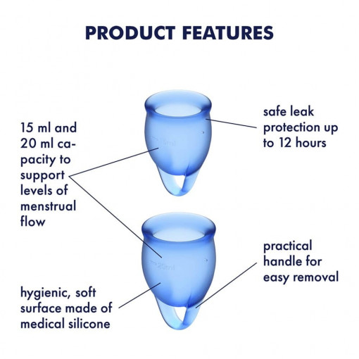 Feel confident Menstrual Cup (dark blue)