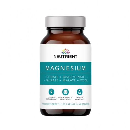 Magnesium Taurate, Bisglycinate, Citrate, Malate, Oxide (120 capsule), Neutrient