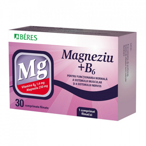Magneziu + B6 30 comprimate Beres Pharmaceuticals Co