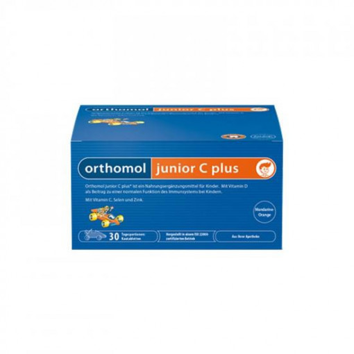 Orthomol Junior C Plus cu aroma de fructe de padure 30 tablete Orthomol