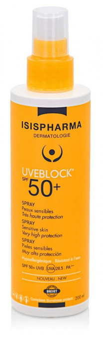 Spray cu protectie solara UVEBLOCK SPF 50+ 200 ml Isis Pharma