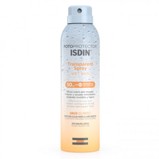 Spray transparent de protectie solara pentru corp Wet Skin SPF 50 250 ml Isdin