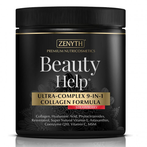 Beauty Help Ultra-Complex 9-in-1 Collagen Formula cu aroma de capsuni 300 g Zenyth