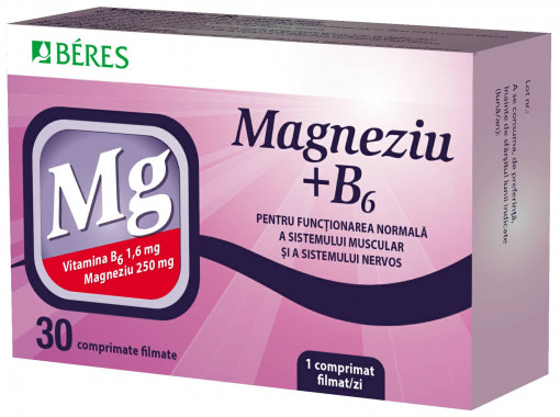 Magneziu + B6 30 comprimate Beres Pharmaceuticals Co