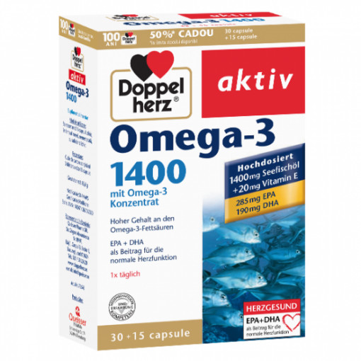 Omega 3 1400 mg 30 + 15 capsule Doppelherz