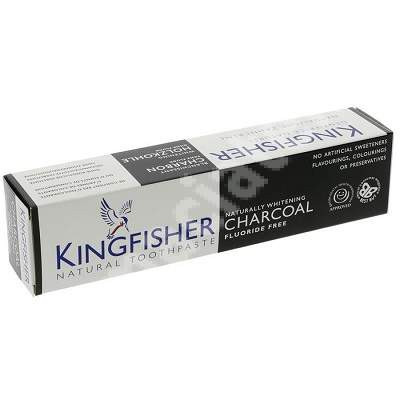 Pasta de dinti naturala cu carbune activ pentru albirea naturala a dintilor 100 ml Kingfisher
