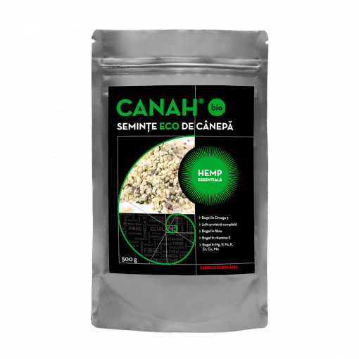 Seminte decorticate de Canepa Bio 500 g Canah