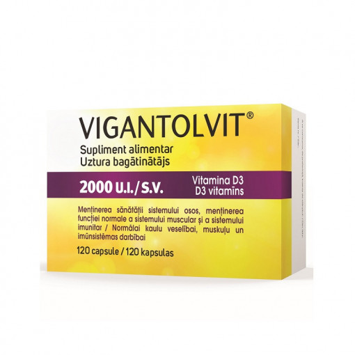Vigantolvit 2000 U.I./S.V. Vitamina D3 120 capsule Catalent
