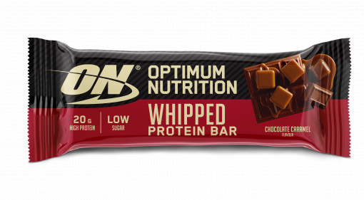 Batoane proteice Optimum Nutrition bar | chocolate caramel | 20g proteine/baton | 10 buc/cutie