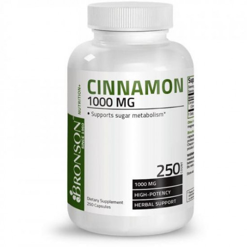 Diabetic Support Cinnamon (Scortisoara) 1000 mg 250 capsule Bronson Laboratories