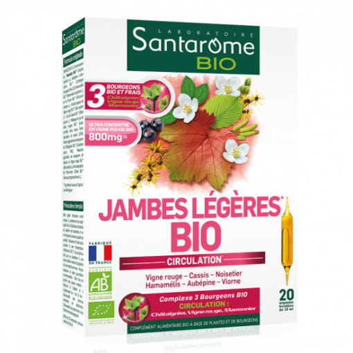 Jambes Legeres Bio 20 fiole Santarome Natural