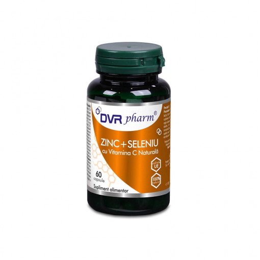 Zinc Seleniu cu Vitamina C Naturala 60 capsule DVR Pharm
