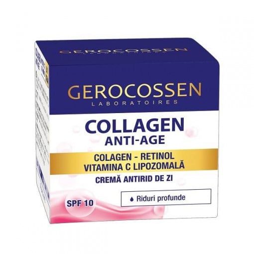 Crema antirid de zi riduri profunde Collagen Anti-Age 50 ml Gerocossen