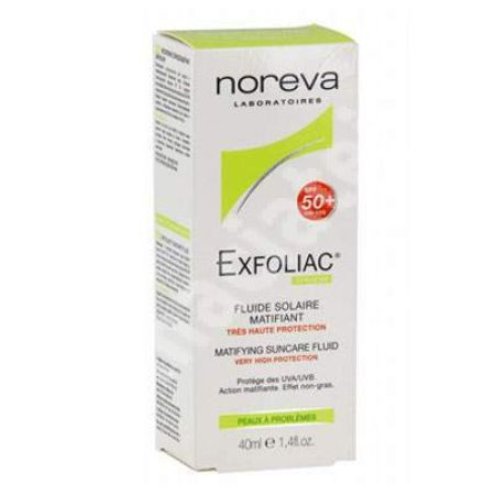 Exfoliac fluid matifiant SPF50 40 ml Noreva