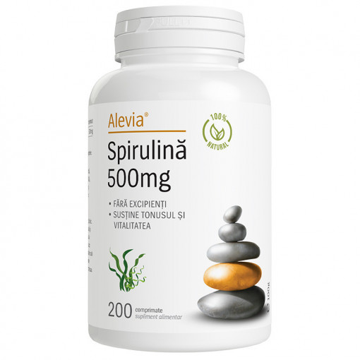 Spirulina 500 mg 200 comprimate Alevia