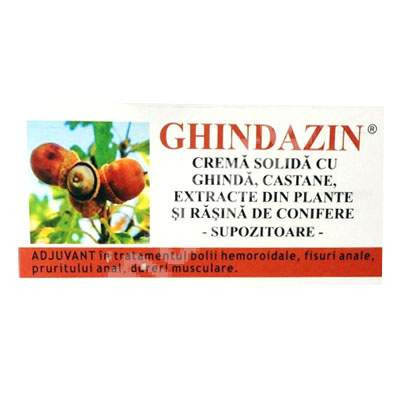 Supozitoare cu ghinda castane plante si rasina de conifere Ghindazin 10 bucati Elzin Plant