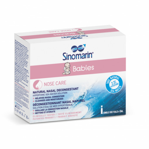 Decongestionant nazal pentru bebelusi si copii Sinomarin Babies 18 fiole x 5 ml Gerolymatos International