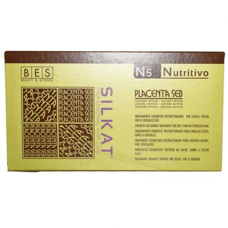 Fiole cu placenta pentru par Placenta Seb 12 fiole Silkat Protein
