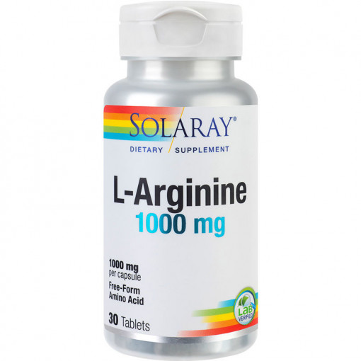 L-Arginine 1000 mg Solaray 30 tablete Secom