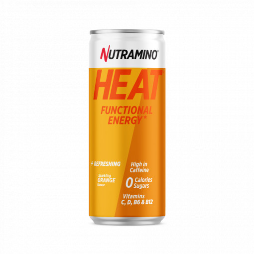 Nutramino Heat Orange 330 ml , fara zahar, 0 calorii, pre workout, (24buc/bax)